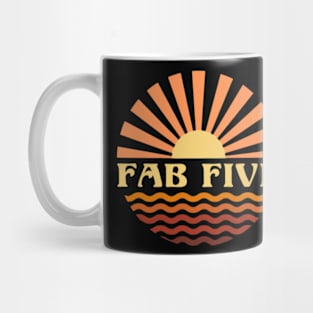 Proud To Fab Be Five Personalized Name Birthday 70s Mug